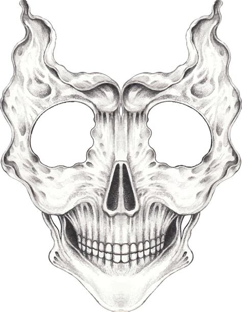 Art Surreal Skull Hand Drawing And Make Graphic Vector