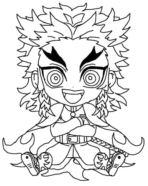 Desenhos De Chibi Kyojuro Rengoku Para Colorir E Imprimir Colorironline