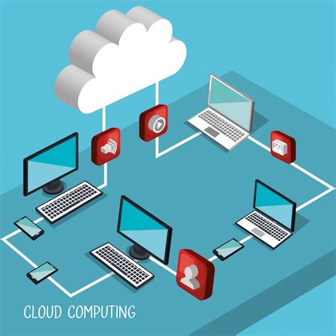 Illustration Informatique En Nuage Vecteur Gratuite