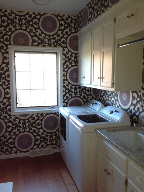 Fun laundry room wallpaper. | Vintage laundry room decor, Vintage ...