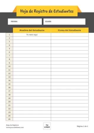 Dise A Una Hoja De Registro Con Plantillas Online