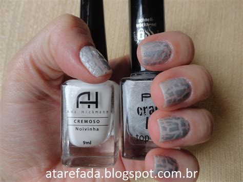 Atarefada Unhas Pintadinhas Craqueladas