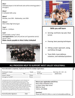 Fillable Online Volleyball Players Of All Skill Levels Who Will Be