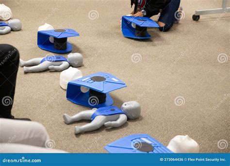 Cpr Training Class By Security Guard In Office Stock Photo Image Of