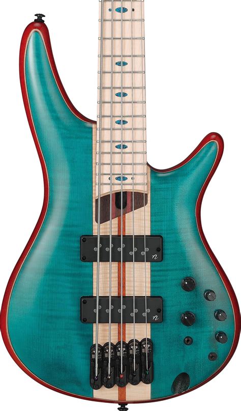 Ibanez Sr Premium 5 String Electric Bass Caribbean Green Low Gloss Sweetwater