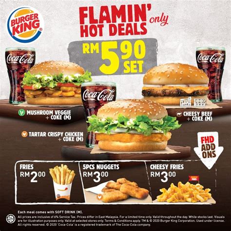 Burger King Flamin Hot Deals Only RM5 90 Set Burger Burger King