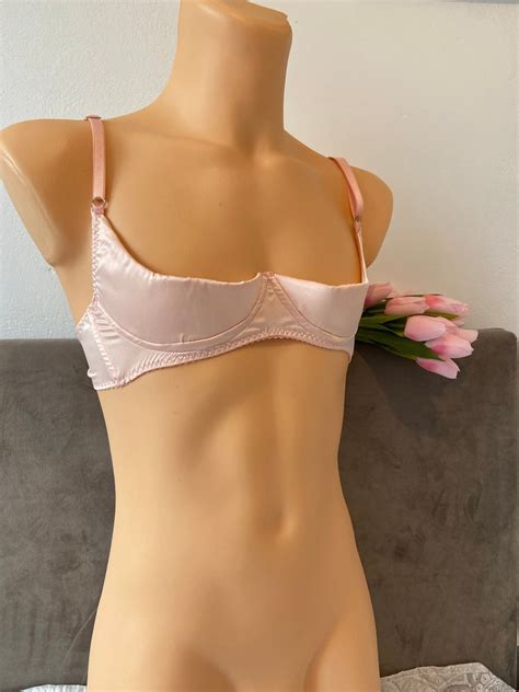 Satin Sissy Bra For Men Push Up Bra Plus Size Aa A Cup Etsy