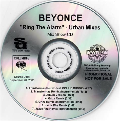 Beyonce – Ring The Alarm (Urban Mixes) (2006, CDr) - Discogs