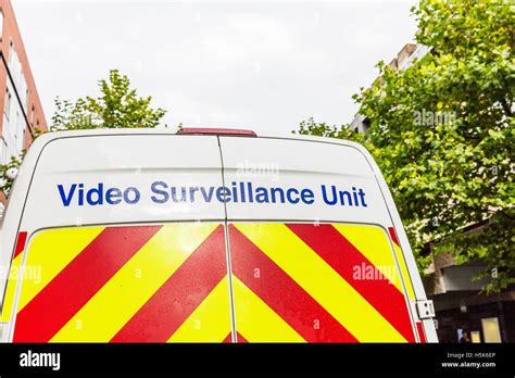 Video Surveillance Unit Van Security Spying Surveying Vehicle Back