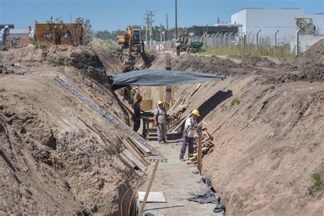 Avanza la obra hidráulica más importante del Parque Industrial El