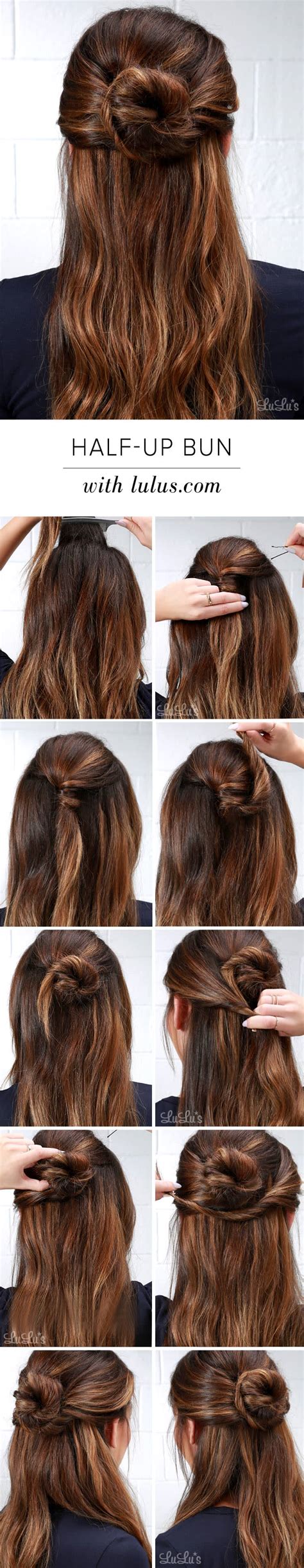 Lulus How To Half Up Bun Hair Tutorial Lulus Fashion Blog