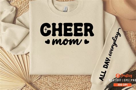 Cheer Mom Sleeve Svg Design Graphic By Graftify · Creative Fabrica