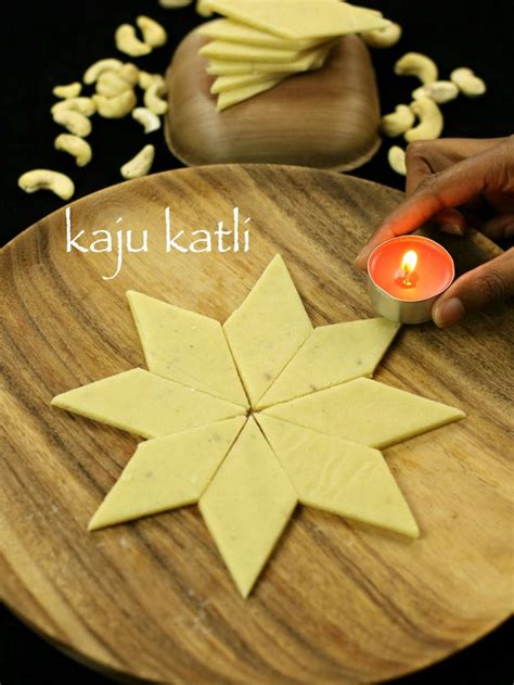 kaju katli recipe | kaju barfi recipe | kaju burfi recipe - hebbar's ...