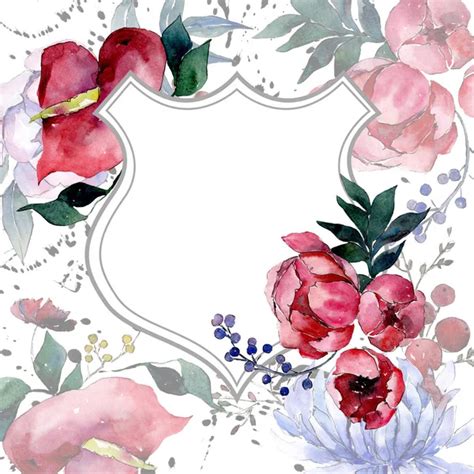 Ramo de flores botánicas florales Conjunto de ilustración de fondo