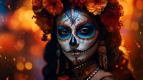 Premium Ai Image Image Of A Traditional Catrina Face Woman