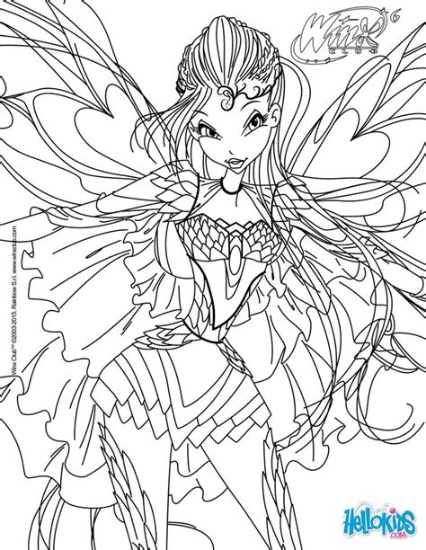 Winx Club Coloring Pages Bloom Transformation Bloomix Cartoon