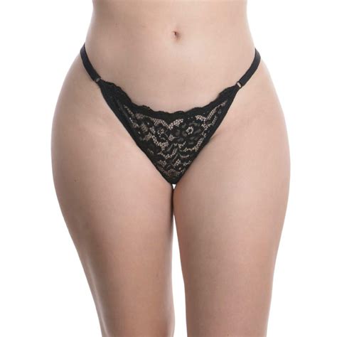 Calcinha Tanga String Em Renda Liebe