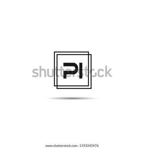 Initial Letter Pi Logo Template Design Stock Vector Royalty Free