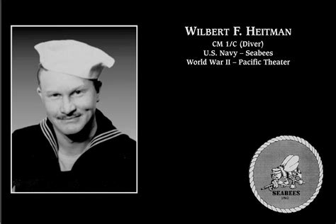 Petty Officer First Class Wilbert F Heitman Mt Soledad Virtual Plaque