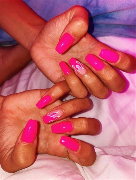 Pinterest G Pink Acrylic Nails Simple Acrylic Nails