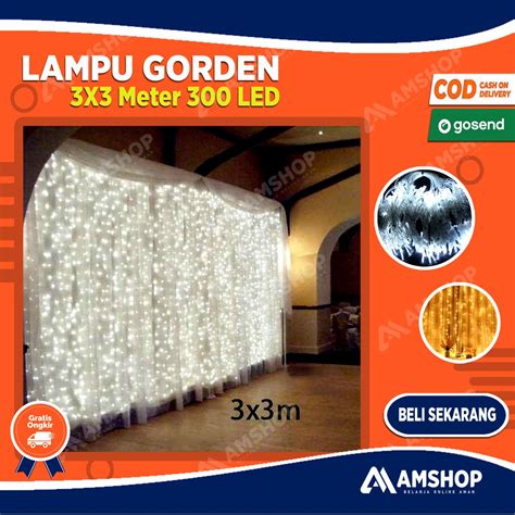 Jual Lampu Gorden Taffled Dekorasi Wedding Fairy Light X Meter Led