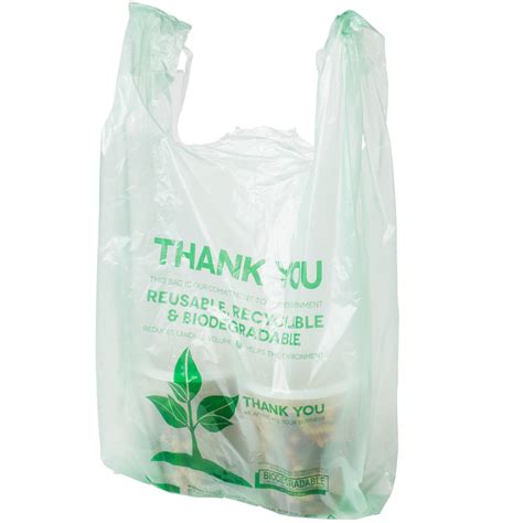 Green Herc 1 6 Size Biodegradable Plastic T Shirt Bag 500 Case