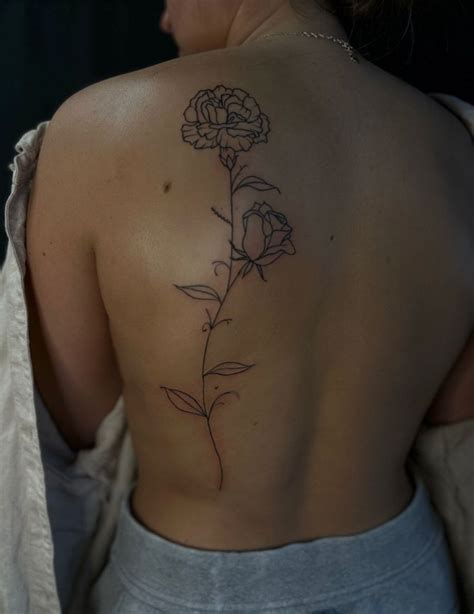 floral back tattoo | Floral back tattoos, Elegant tattoos, Back tattoos