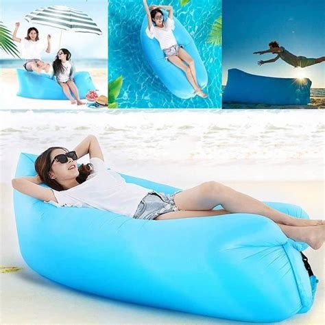 Air Canapé Gonflable Chaise Longue de Plage Portable Canapé Matelas