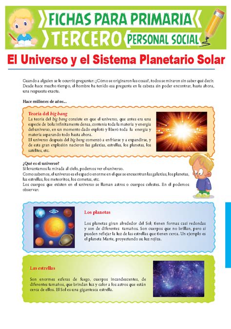 El Universo Y El Sistema Planetario Solar Para Teercer Grado De Primaria 2 Los Planetas Los