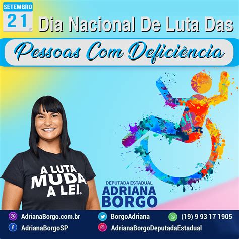 DIA NACIONAL DE LUTA DAS PESSOAS DEFICIÊNCIA Adriana Borgo