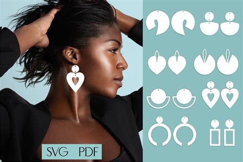 Earrings Svg Bundle Laser Cut File Graphic By Joyfulunicorn