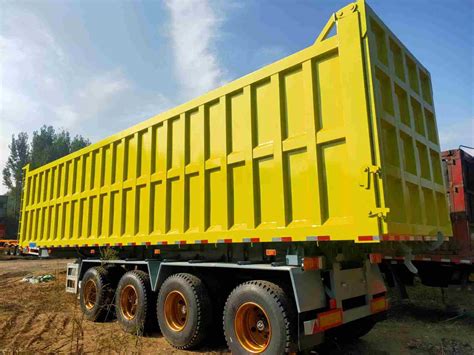 U Shape 4 Axles 80tons Limestone Dump Tipper Semi Trailer China Dump