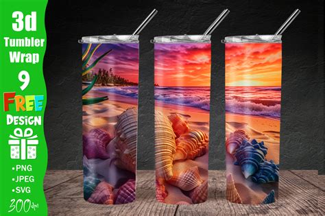 Sunset Beach Oz Skinny Tumbler Png Graphic By Qasimgraphic