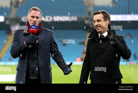 Jamie Carragher And Gary Neville Working As Sky Sports Football Pundits