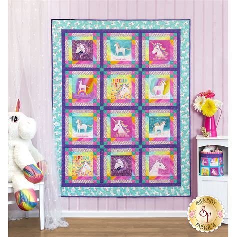 Unicorn Love Quilt Kit Shabby Fabrics