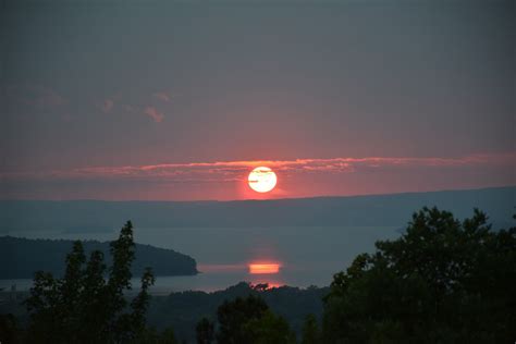 Sunset as seen from Pinnacle Mountain overlook. | Sunset, Celestial, Photography