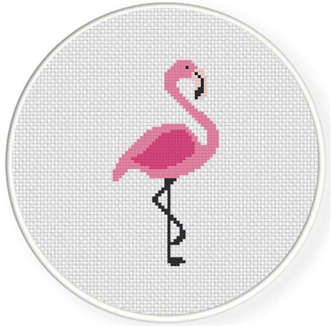 Pink Flamingo Cross Stitch Pattern Daily Cross Stitch