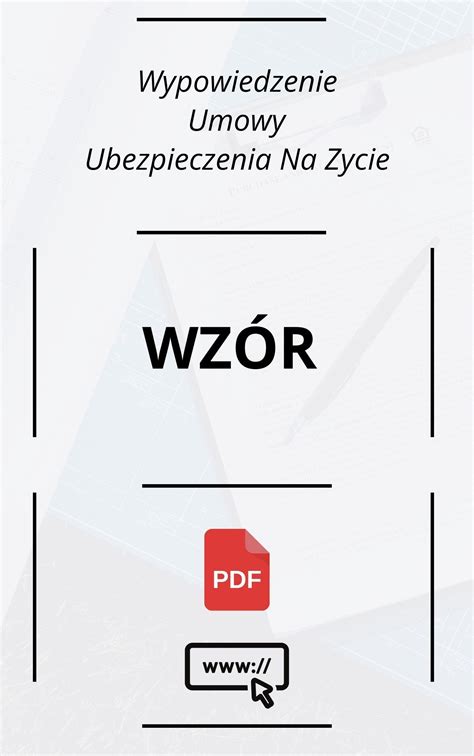 Wypowiedzenie Umowy Ubezpieczenia Na Życie Wzór PDF