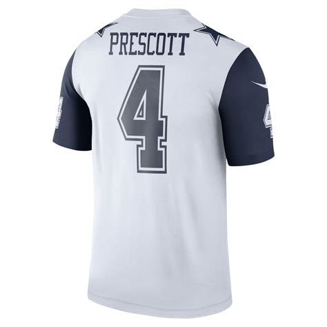 Nike Color Rush Legend Jersey Dallas Cowboys Dak Prescott 4 In Blue