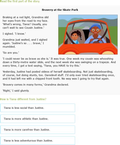 Ixl Read Realistic Fiction With Illustrations Year English Practice