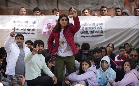 Indian Wrestlers Continue Protest Over Sexual Harassment