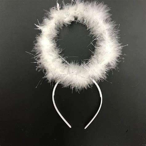 Angel Halo Headband White Feather Angel Headband Christmas Festival