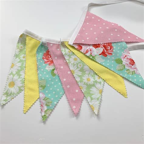 Floral Bunting Banner Flowers Bunting Garland Colorful Party Etsy