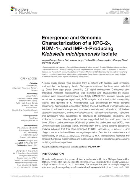 Pdf Emergence And Genomic Characterization Of A Kpc Ndm And