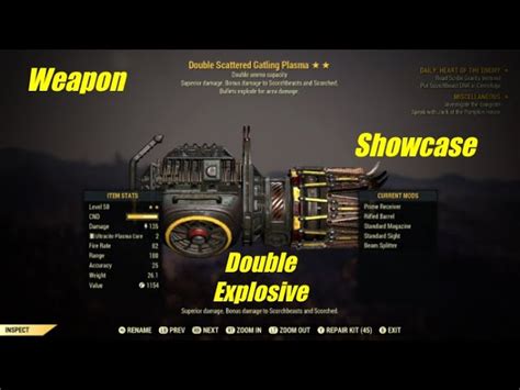 Executioners Explosive Gatling Plasma Legacy Fallout 76 Ps4 Campestre