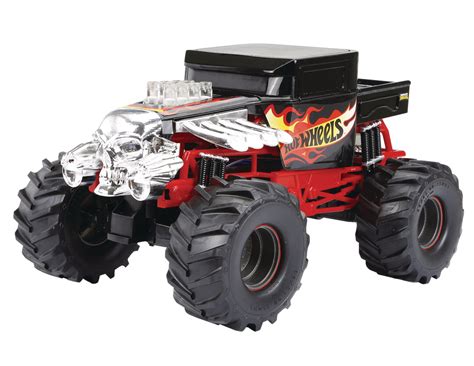 Hot Wheels 1 10 Scale Remote Controlled Bone Shaker Monster Truck Vehicle Toy Ages 4