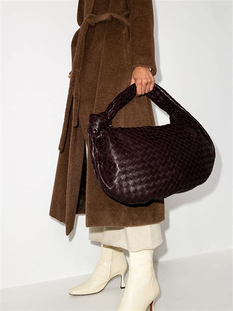 Bottega Veneta Purple The Medium Jodie Leather Shoulder Bag Browns