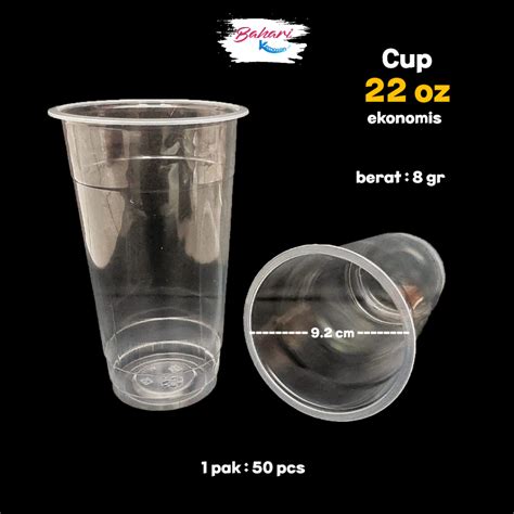 Jual Ekonomis Gelas Pp Cup Plastik Flat Datar Oz Oz Shopee