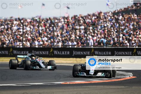 Valtteri Bottas Mercedes Amg F W Leads Lewis Hamilton Mercedes