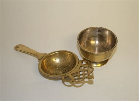 Tea Strainer Tea Bag Strainer Tea Bag Holder Vintage Brass